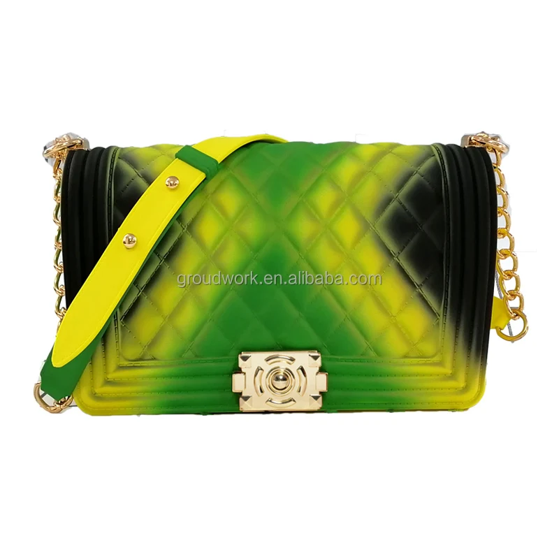 

GW 2020 Wholesale ladies pvc rivet shoulder bags designers women jelly rivet bag purses handbags, Rich