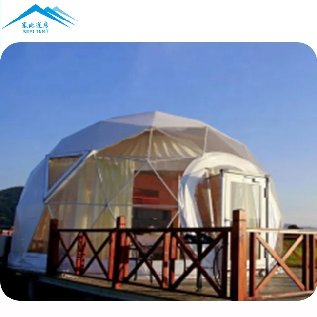 

Waterproof PVC domes luxury tent glamping geodesic dome house for sale