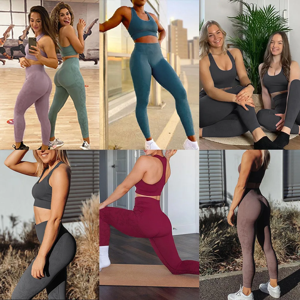 

Gym Fitness Set Fitness Yoga Wear Women's Futuro Compression Yoga Set Elastic Tight Workout Sets Superdry Clothes, Coffee red black grey dark blue light green dark pink