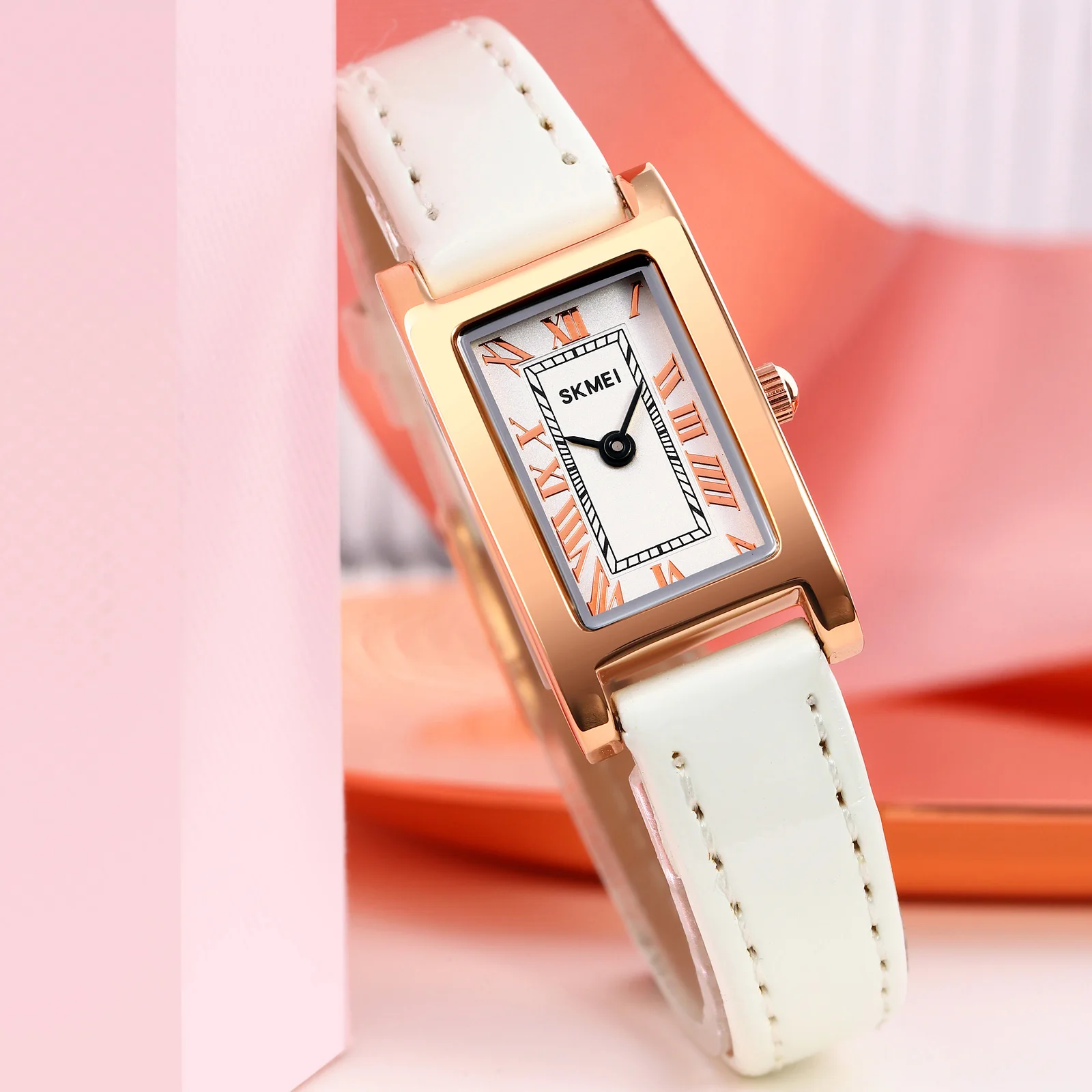 

Skmei 1783 Women Wristwatches Square Ladies Bracelet Watches Female Leather Strap Clock Saati Relojes 2020 Glass Zinc Alloy Time