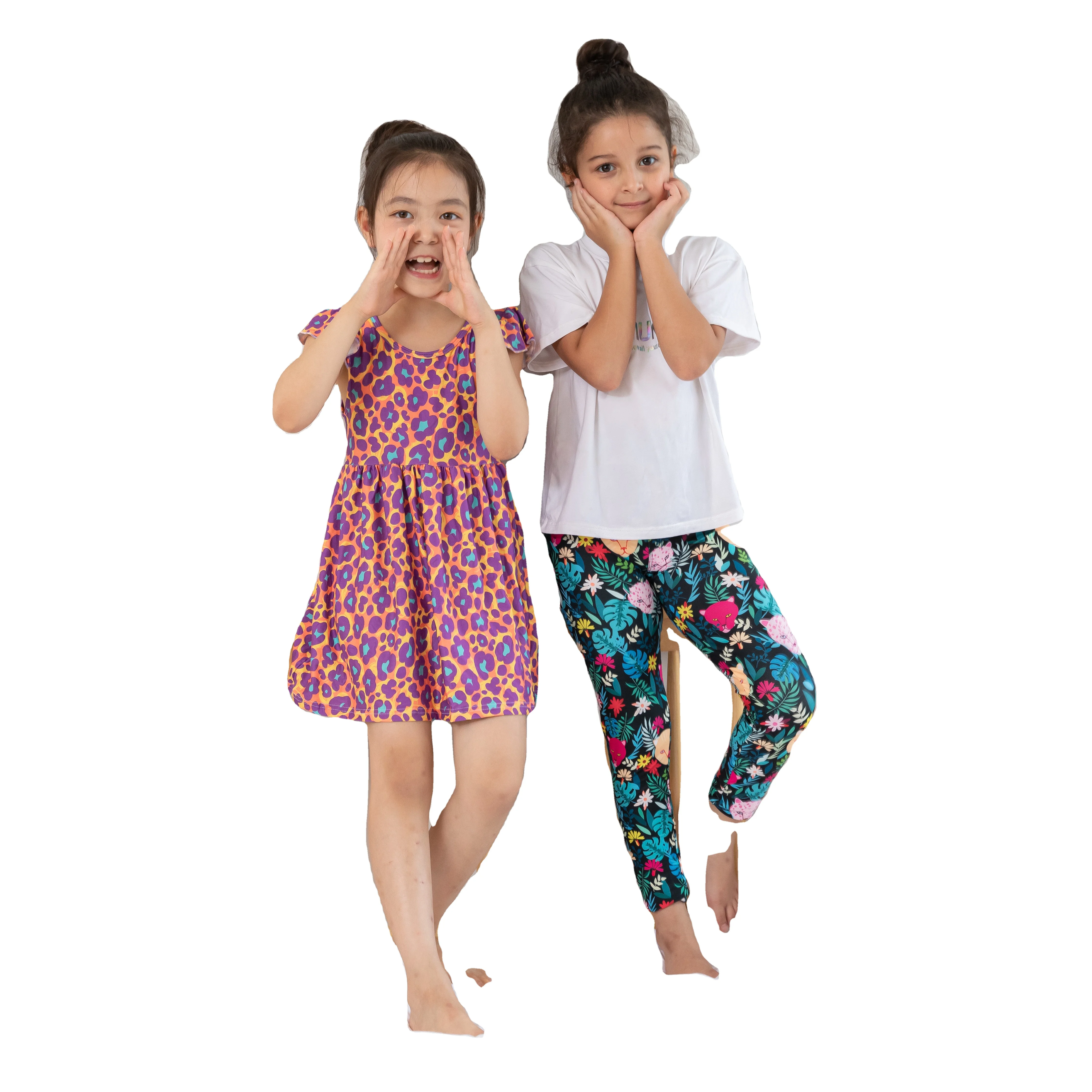 

Golden Suppliers Ebay Amazon Wish Polyester Spandex Pants Girls Free Shipping Tights Ultra Soft Custom Children Kids Leggings, Customized colors