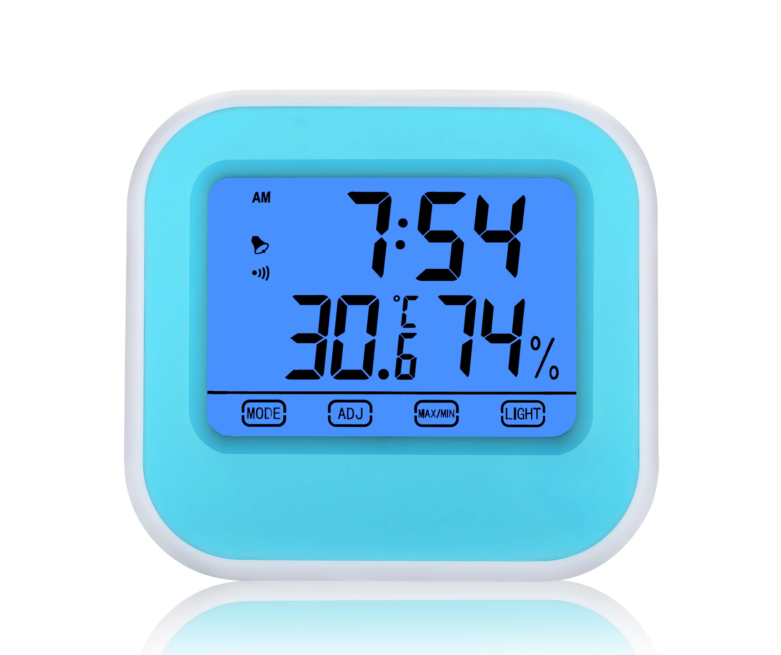 Touch Screen Thermo Hygrometer Clock Temperature instruments Digital Room Thermometer Hygrometer Watch