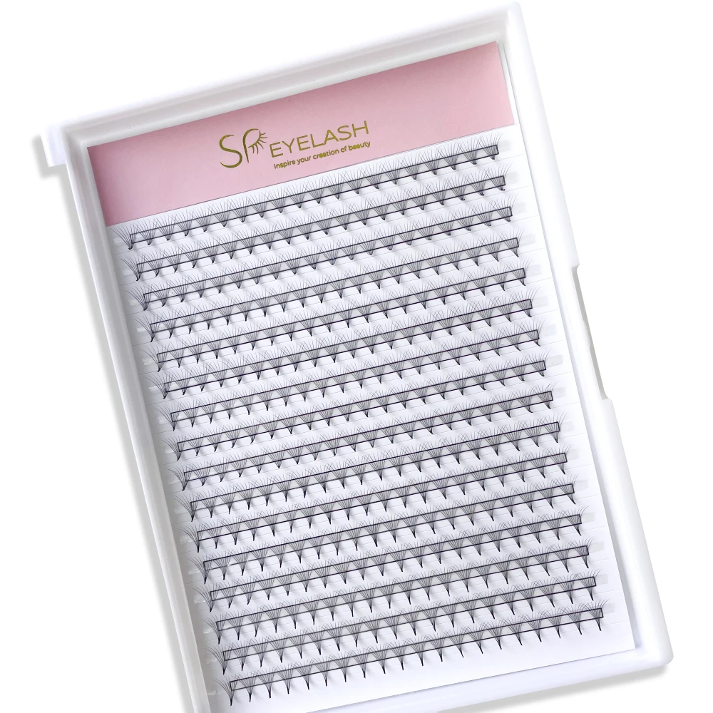 

cruelty free 16 rows Premade Volume point sharp base fans 3d 5d 7d Mixed Length Faux Mink c cc d curl Eyelash Extensions, Natural black