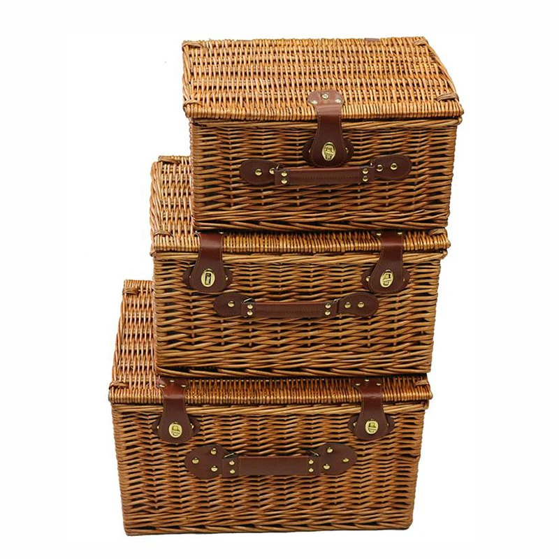 

Wicker picnic basket sets, Brown