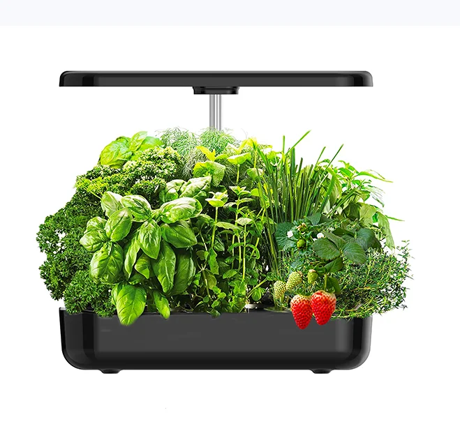 

LED Hydroponic Grow Kit Self Watering Planter Pot commercial hydroponic growing system Home Garden Modern Decorative Planter Pot