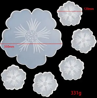 

DIY Resin Flower Coaster Tray Silicone Mold, Customized color