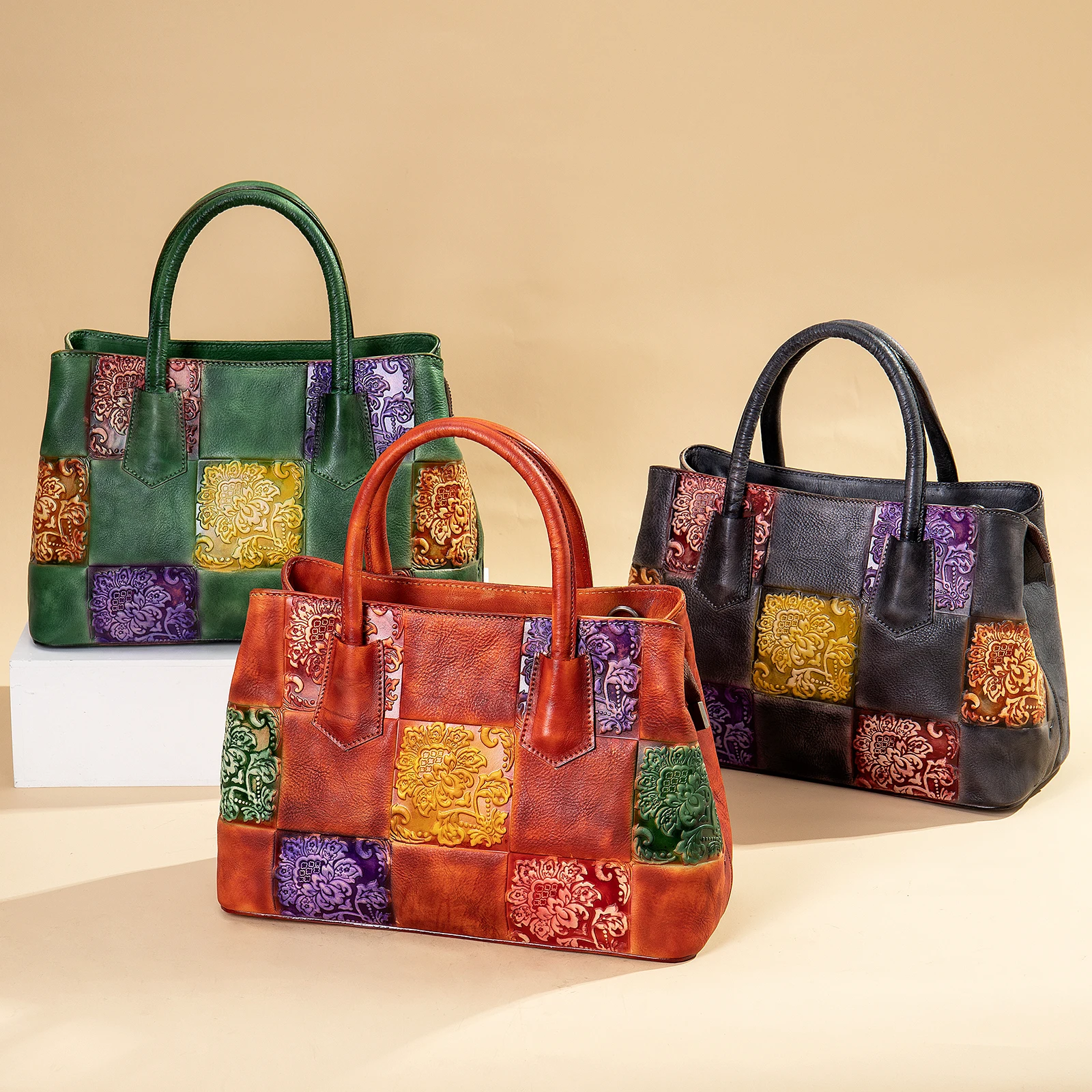 

Marrnt B229 vintage shoulder brand bag sgenuine leather women handbags sets