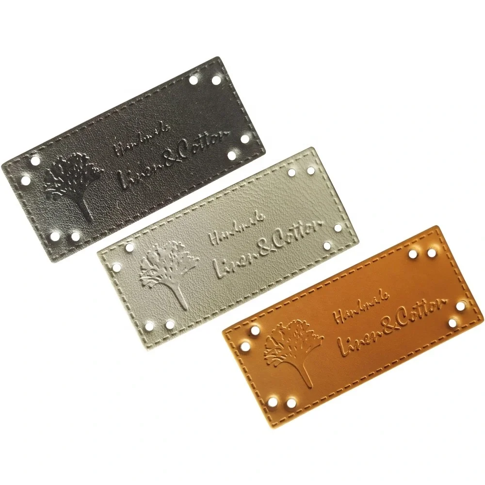 

Factory Hot Sew On Label Embossed Leather Patch For Sale
