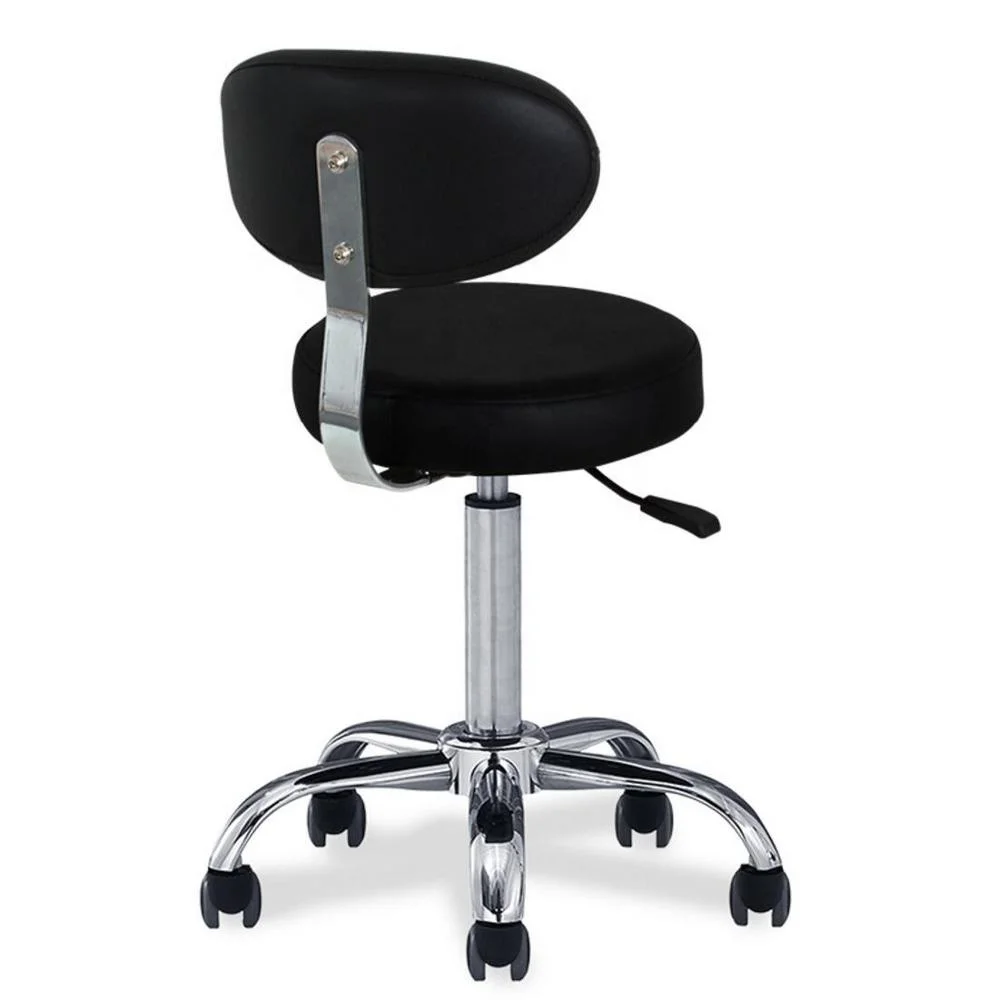 

YaBa High Quality Printed Hand Bracket Adjustable Rolling Wheel Professional Tattoo Stool Chair, Black/red