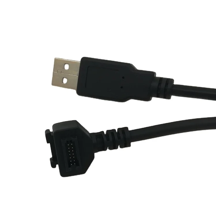 

New Hot Product VX810 14Pin IDC To USB2.0 A Male Plug Power Cable For VeriFone VX810, Black