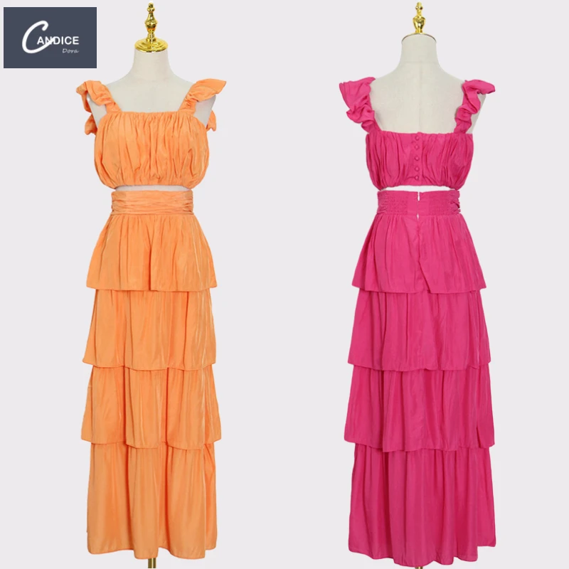 

Candice unique high quality two piece skirt sets women for boutique swing vintage dresses 2021