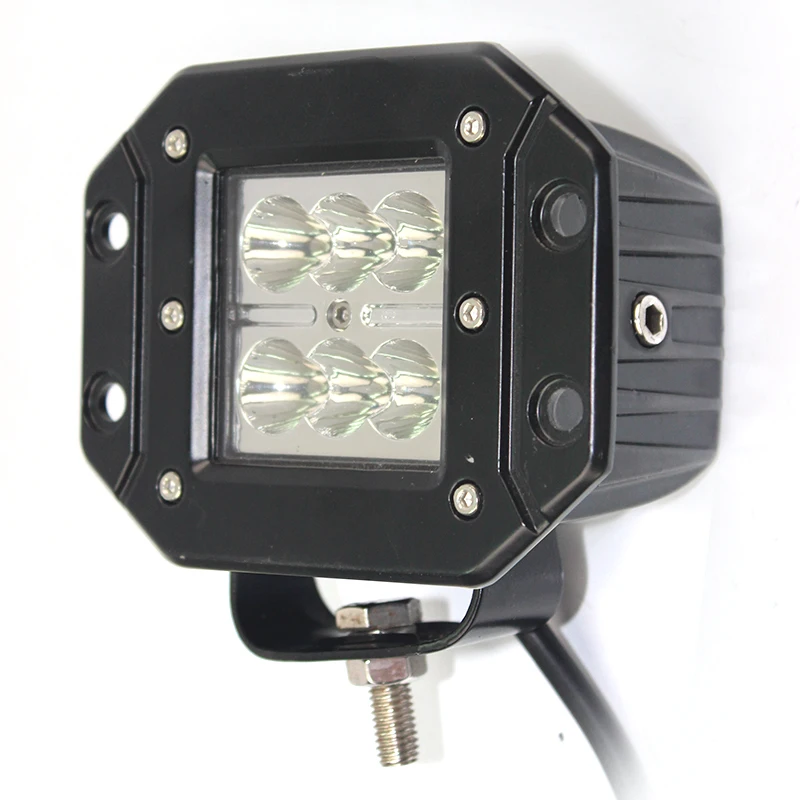 5'' 18W LED auto work light 12 volt - Square - 1500lm - Flood Spot - for Off road ATVs Jeeps 4x4 Tractor Cars 4WDs 4x4 Jeeps