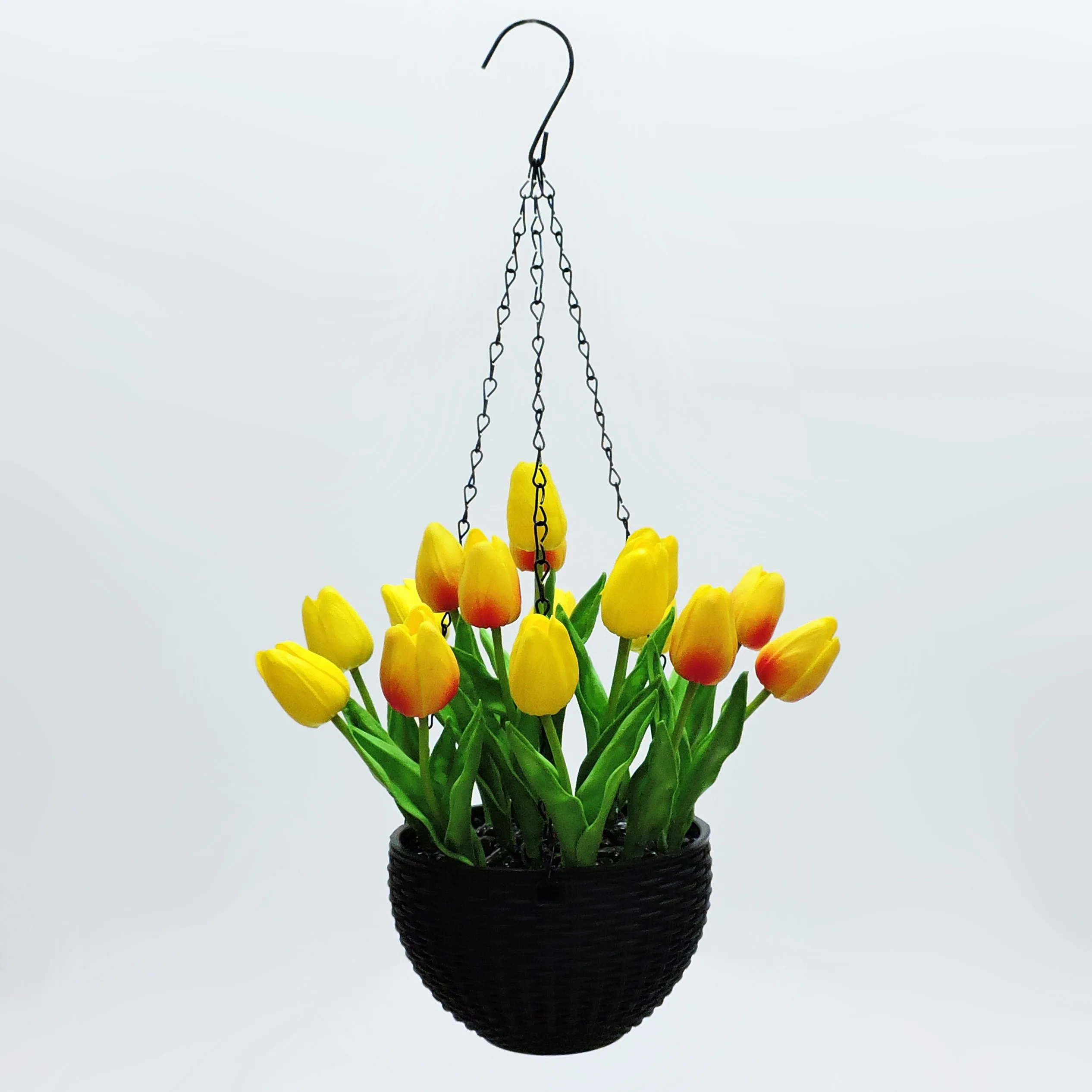Tulip haning plastic basket HB240032-30 US$4.5 MOQ 100PCS