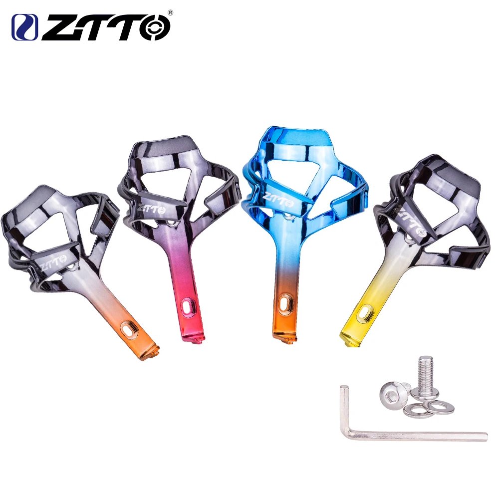 

ZTTO MTB Road Bike Bottle Holder plastic Water Bottle Cage Socket Holder High Strength Ultralight Mountain Bicycle accessories, Blue-gray, pink-gray,yellow-gray, orange-gray