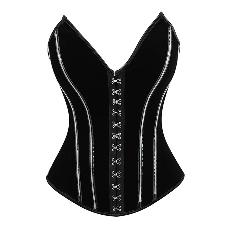 

Black velvet Slimming body vest Over Bust Velvet Corset For Ladies waist trainer top Women Shape Wear Lingerie, Picture shows