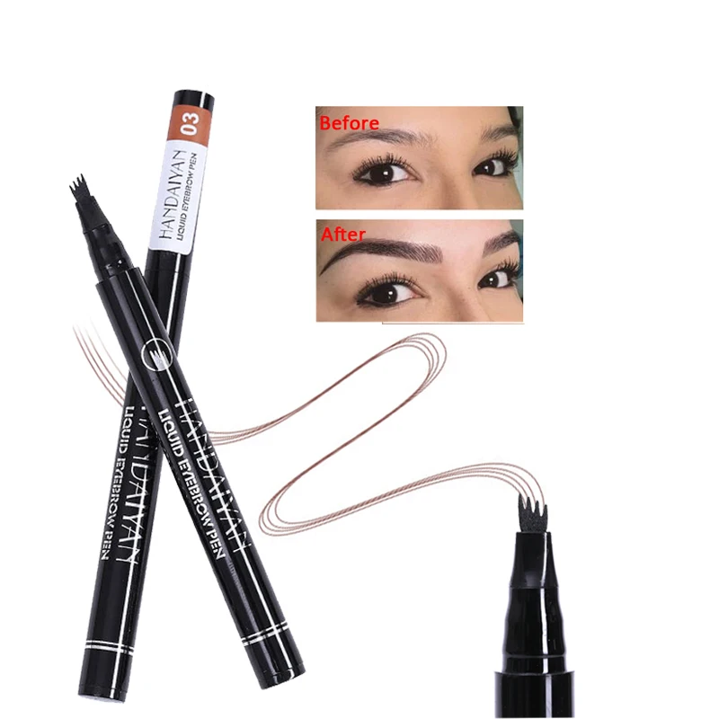 

5 Colors liquid eyebrow pencil microblading long lasting makeup eyebrow tattoo pen waterproof