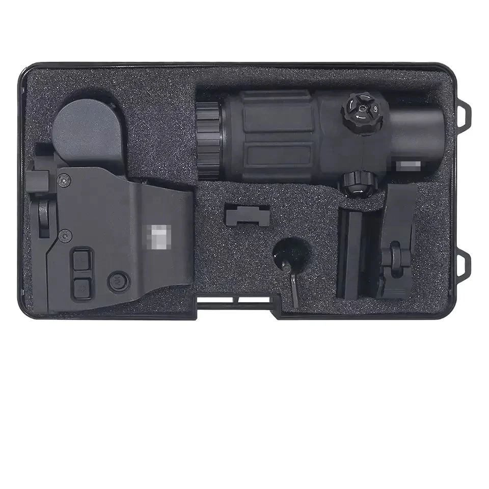 

558 Holographic Sight with G33 Magnifying Glass, Quick Release Holographic Rollover Multiplier Hunting Sight Scope Black