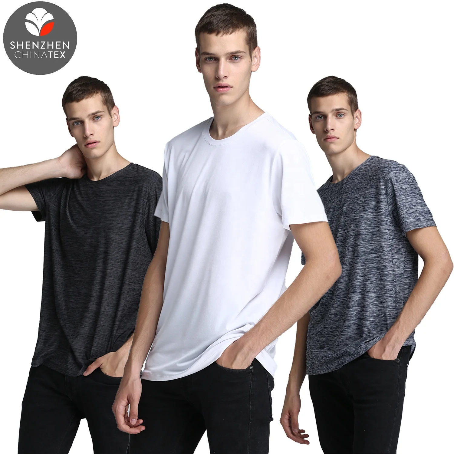 

In Stock 2 Piece Pack Men's Sustainable Cool feeling Recycle Clothes Regular fit Short Sleeve Youth soft plain tshirt