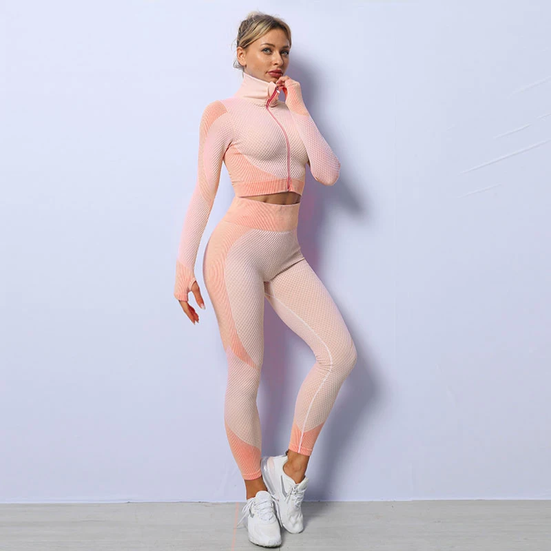 

Female Sport Fitness Suit Running Clothes Seamless Gym Yoga top Leggings Women Yoga Set Gym Clothing New Yoga Bras Suits, 10 colors, as picture shown