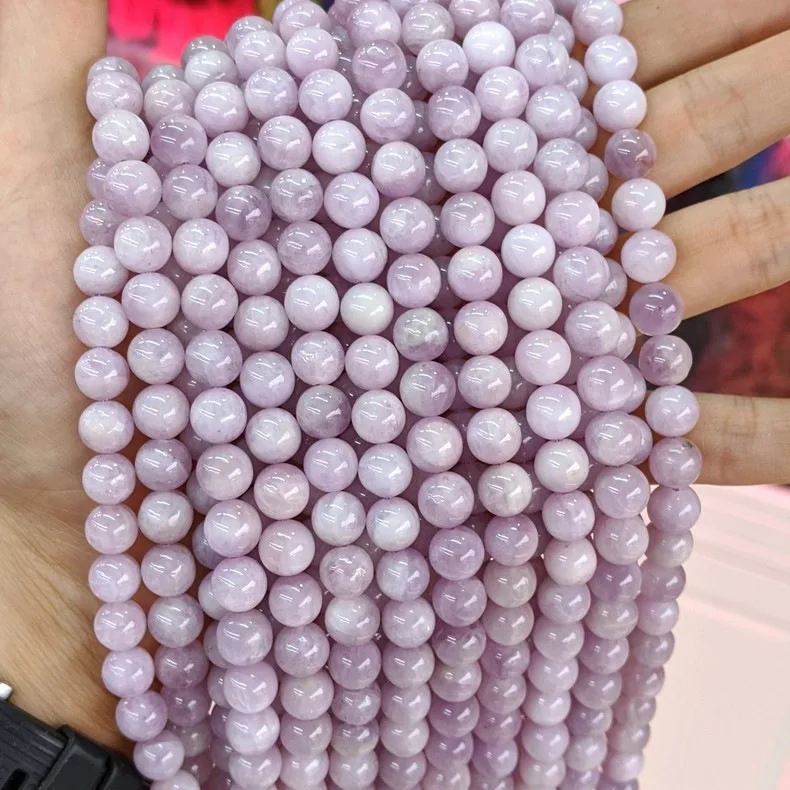 

6mm 8mm 10mm purple quartz beads gemstone earring bangles necklace healing natural crystal stone beads kunzite