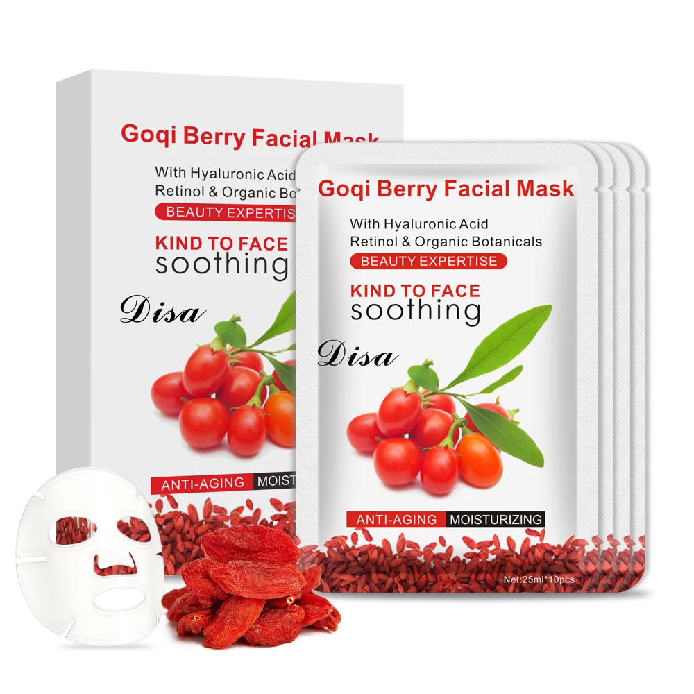 

Skin Care Goji Berry Hyaluronic Acid Sheet Mask Face Whitening Nourishing Facial Mask