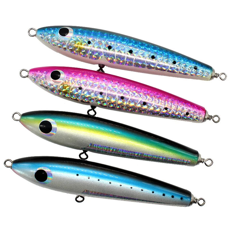 

20cm 75g sinking Tuna GT Fishing Lures Stickbait Sea Timber Wood Fishing Lure, 4colors for choice