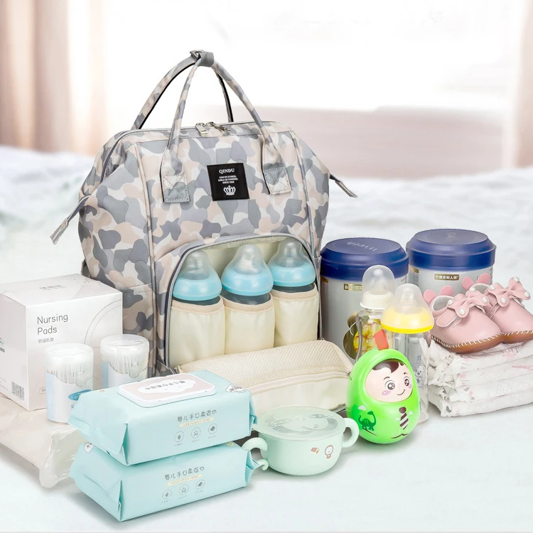 

New arrivals customised large capacity waterproof mommy newborn baby multifunctional designer diaper bag