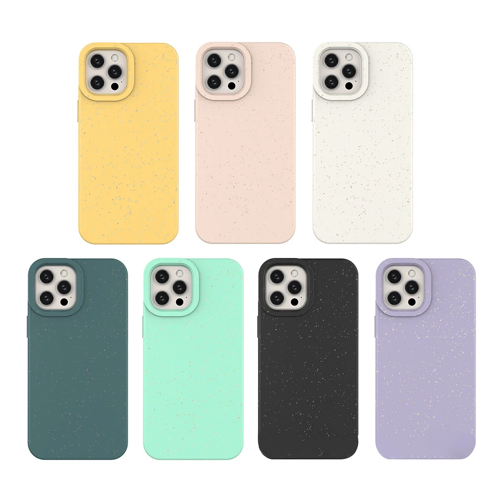 

For one plus nord 2 case wheat straw recycle zero waste protective phone case biodegradable cover for redmi note 11 pro, Multi