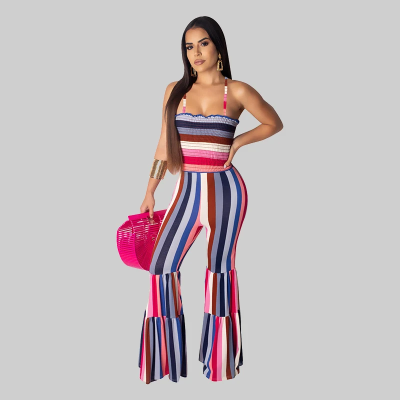 

Wangmu 2021 summer new arrivals sexy suspendershorns fashion able casual jumpsuits for women, Picture