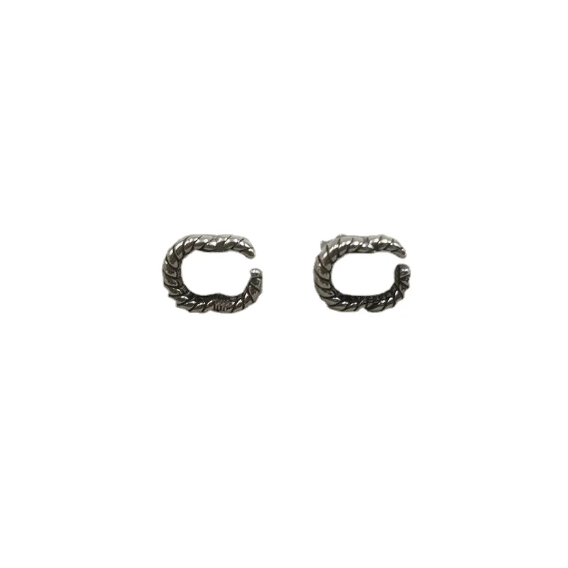 

Classic Double Letter Stud Fashion S925 Vintage Lady Earrings for Party