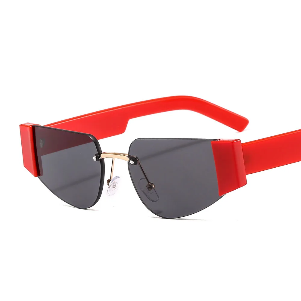 

plastic sun glasses trendy small retro shades custom fashion retro rimless sunglasses women