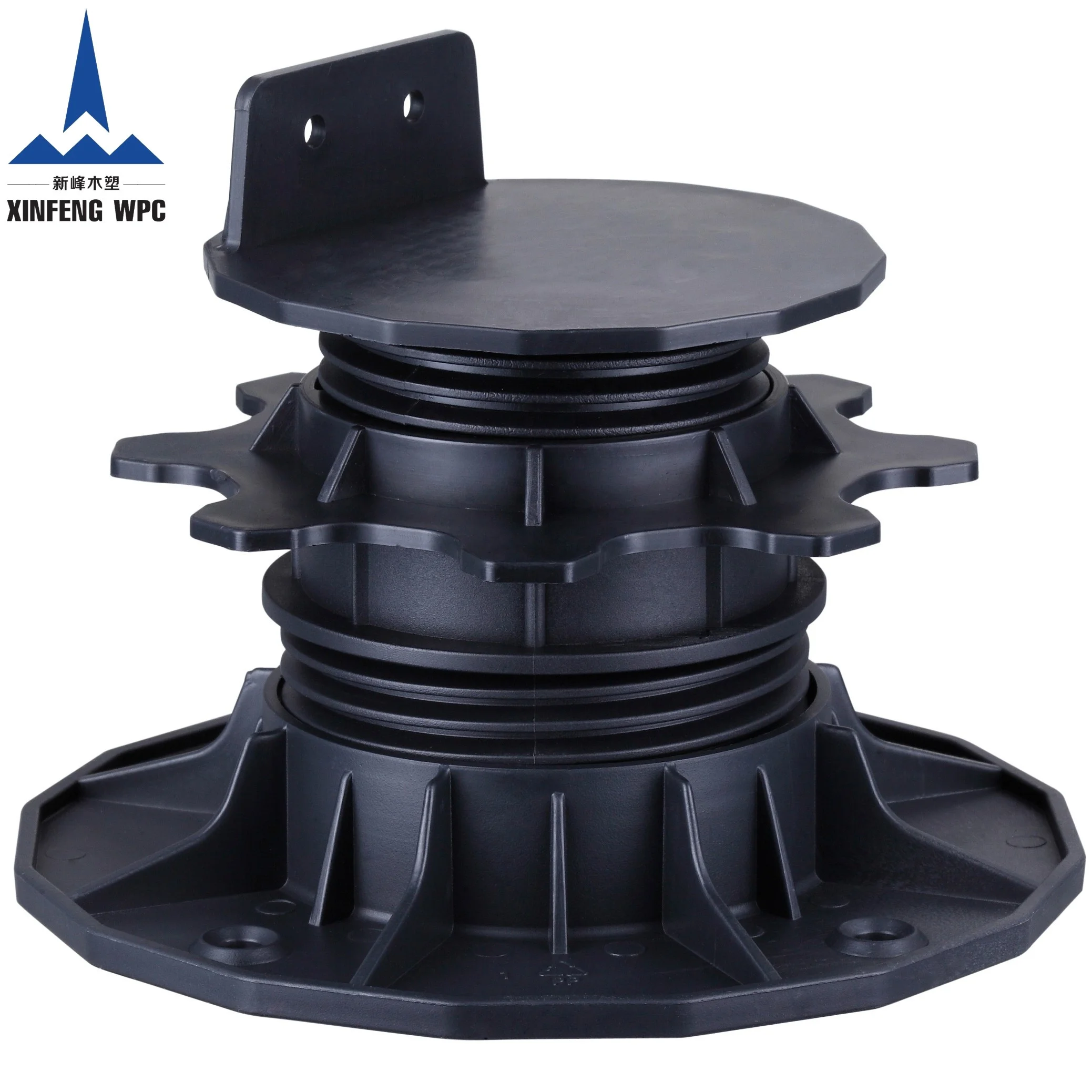 

Adjustable Height Leveling Deck Pedestal Plastic Floor Support Pedestal XF-T203B 66-100 mm