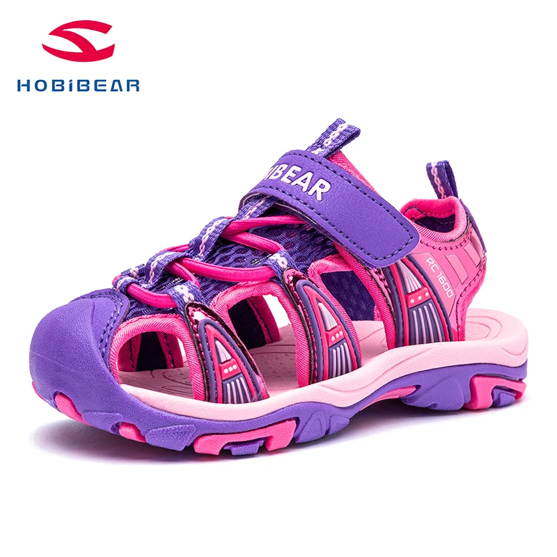 

Hobibear Hook Loop Children New Sandals Toddler Sandal Girl Boys Sandalias Big Girls Summer Sandals, Blue/purple