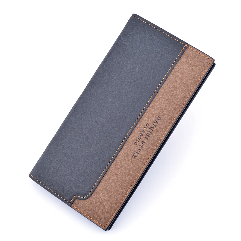 

Wholesale high quality PU leather men's long wallet letter wallet for men