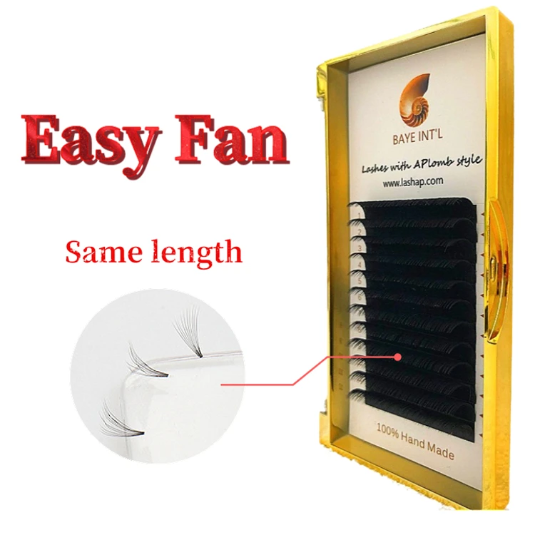 

Easy Blooming Eyelash Extension 0.03 0.05 0.07 Thickness Easy Fan Lashes Individual Lashes Easy fans eyelash extension, Natural black