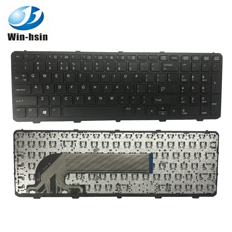 

US laptop keyboard for HP Probook 450 G0 450 G1 450 G2 455 G1 keyboard with frame, Black