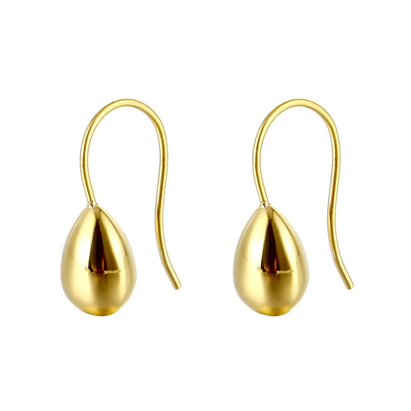 MICCI Small Silver Gold Egg Series Water Drop French Minimalist Matching European And  Stainless Steel Fashion Jewelry Earrings