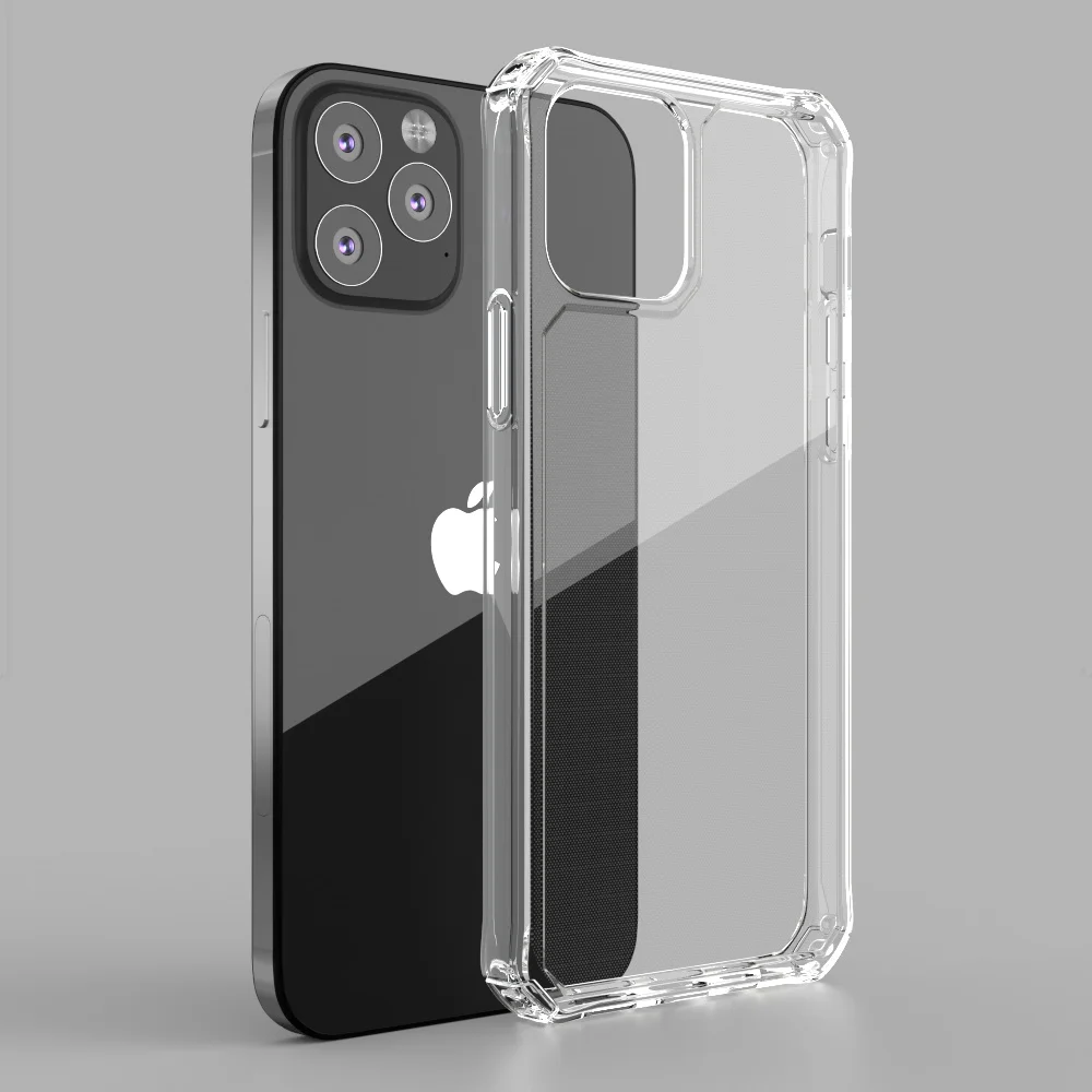 

2020 New Shockproof HD Clear TPU Bumper Phone Case Back Cover For iPhone X XR 11 Pro Max 12 Cases, Transparent