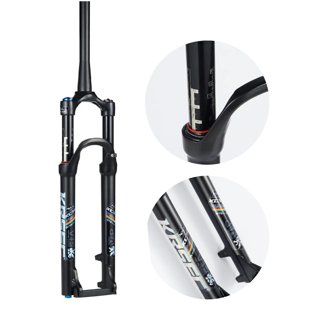 

ENLEE parts aluminum alloy Hydraulic air suspension mountain bike MTB suspension front fork, Black