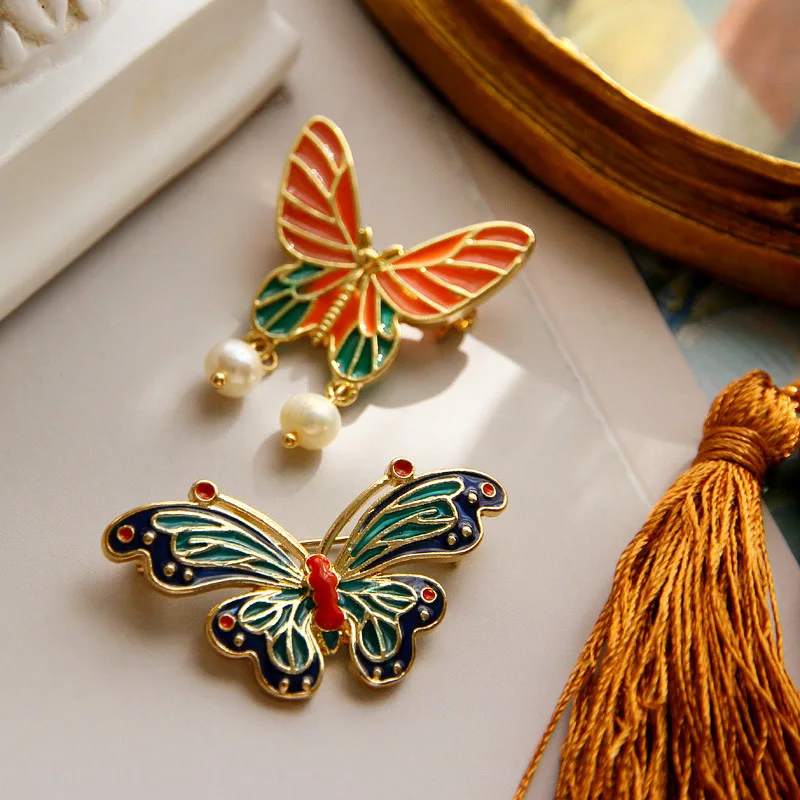 

Women Trendy Brooch Pin Metal Clothing Jewelry Colorful Big Butterfly Brooch Fashion Cartoon Brooches