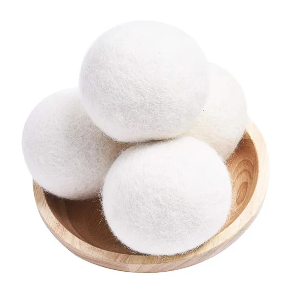 

Amazon NEW Trending ECO Friendly 100% Natural White Organic Wool Dryer Balls Wholesale, Custom color