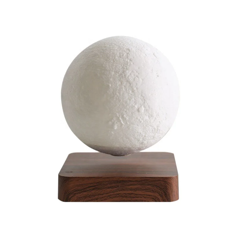 magnetic levitation 3D moon light christmas gift for child modern wood decorative table lamp