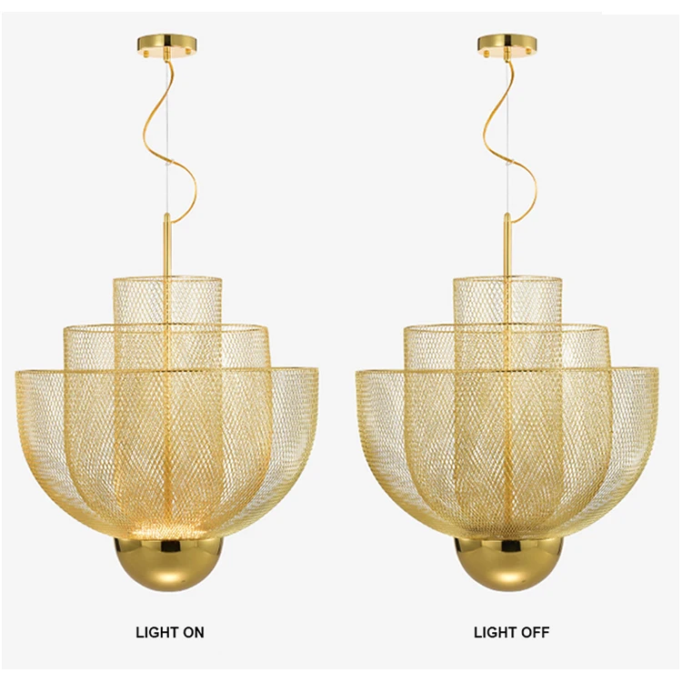 Modern and luxury ceiling light for hotel and restaurant LED 18W chandelier luxury lamp steel pendant chandelier