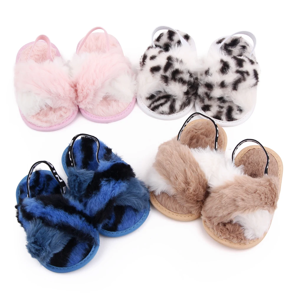 

Hot selling Baby Girls Summer Sandals Infant Flats Newborn Soft Sole Slippers Open Toe Barefoot Slippers, Beige/black/pink