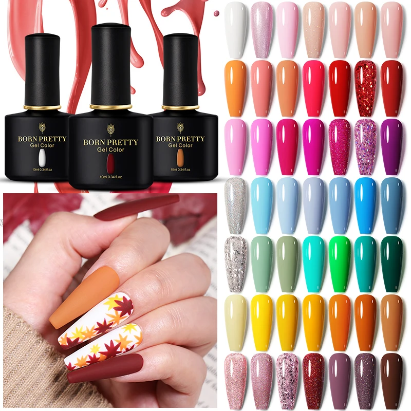 

BORN PRETTY Nail Salon Supplies 105 Colors 10ml UV Gel Nail Polish Long Lasting Nail Gel, 105 colors for choose