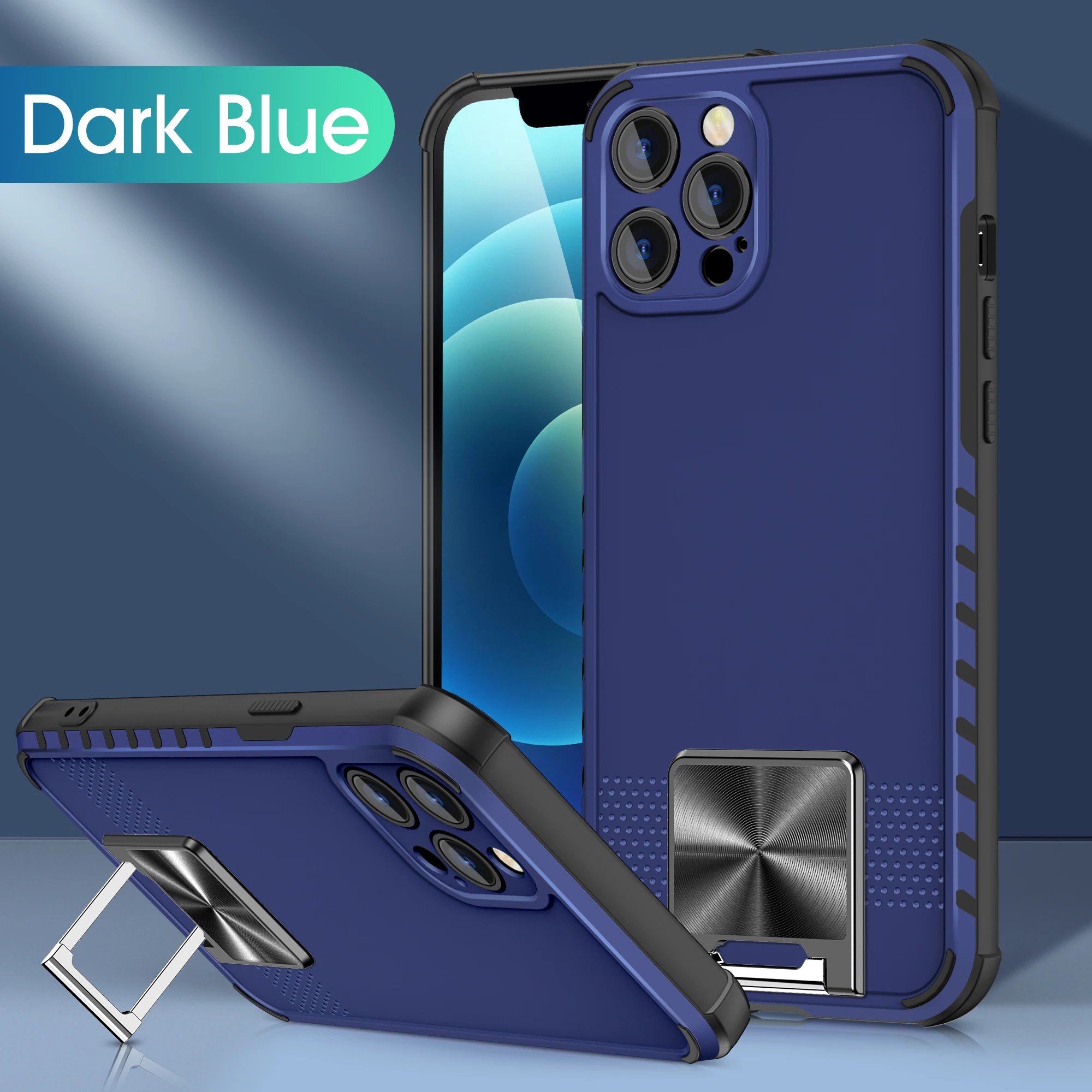 

Cheap for iPhone 13 Pro Max Case with Camera Cover Kickstand Duty Military Grade Protection Cover for iPhone 12 pro, 10 colors