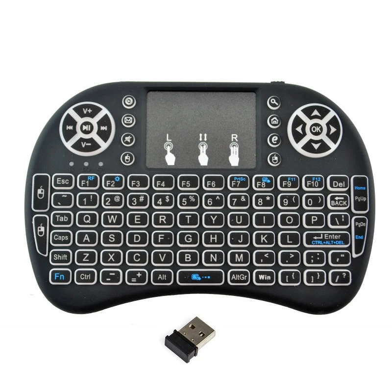 

i8 Russian English Version 2.4GHz Wireless Keyboard Air Mouse With Touchpad Handheld Work With Android TV BOX Mini PC 18