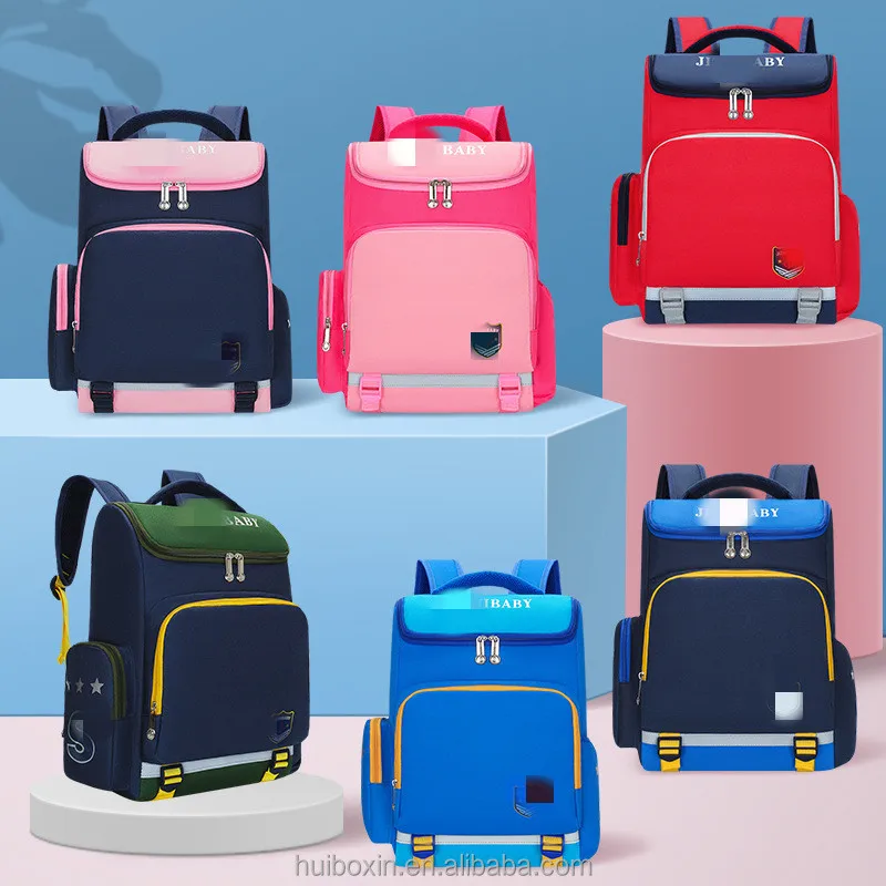 

School students' backpacks for grades 1-3-6 to reduce the burden of children's schoolbags ridge protection Large backpack