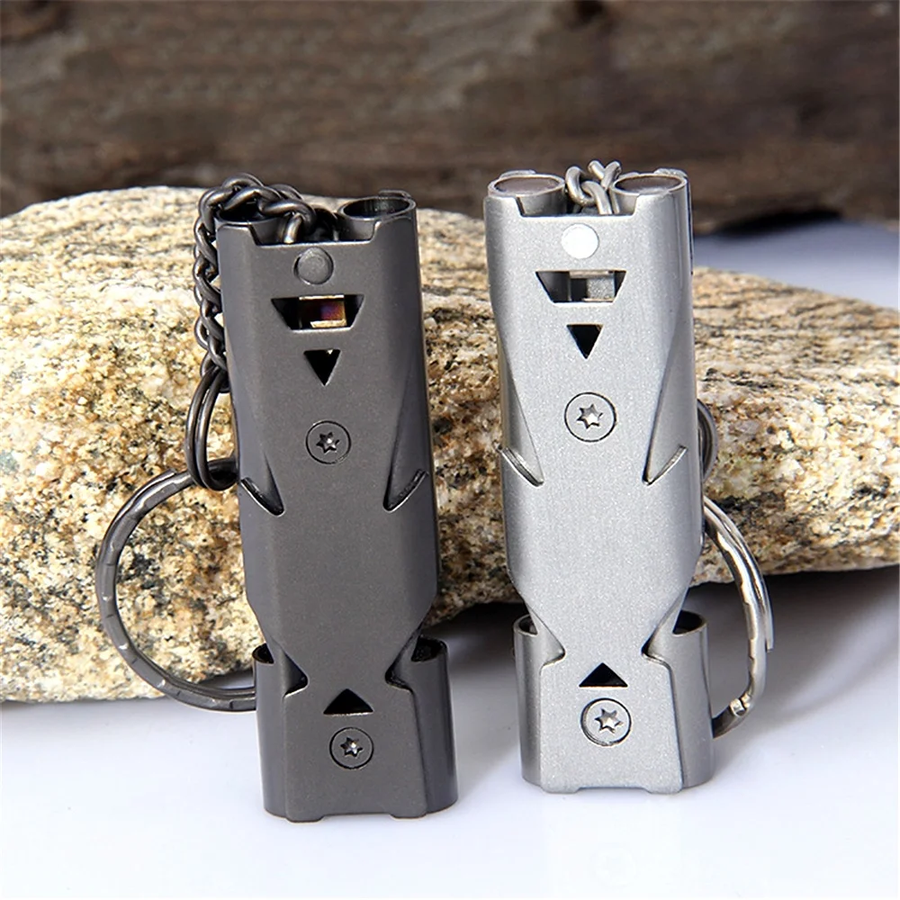 

High-quality stainless steel two-tone pet dog training whistle dog clippers pet supplies outdoor survival equipment whistle