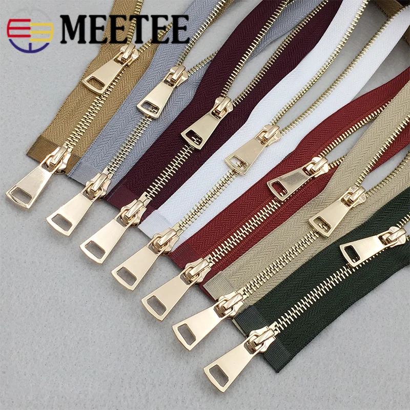 

Meetee A3-11  5# Alloy Zipper Double Sliders Open-End Zip for Sewing Down Jacket Coat Clothing Accessories DIY Tailor Craft